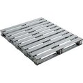 Global Equipment Global Industrial„¢ Stackable Open Deck Pallet, Galvanized Steel, 2-Way, 48"x40", 8000 Lb Stat Cap BYQ442882